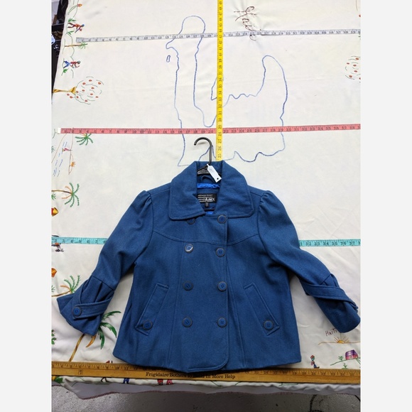 Women's Small Marcelle Renee 50% Wool Peacoat - Picture 1 of 5